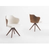 Cadeira-jantar-giratória-laminada-estofada-alta decoração-design